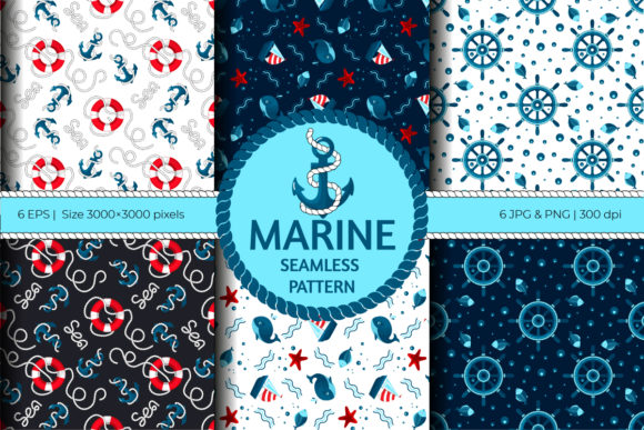 Bright Set of Marine Seamless Patterns: What They Actually Offer and How to Use Them Well
