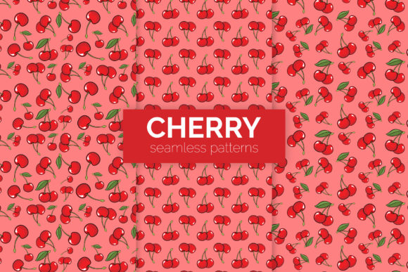 Cherry Seamless Patterns for Modern Design Projects