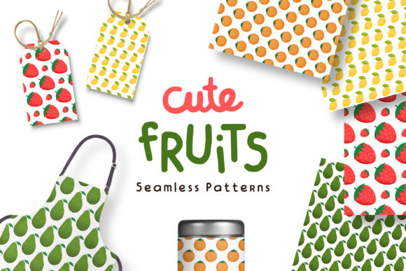 Cute Fruits Seamless Patterns: A Versatile Design Tool for Creative Projects
