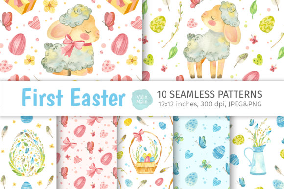 Easter Sheep Watercolor Patterns That Soften a Brand