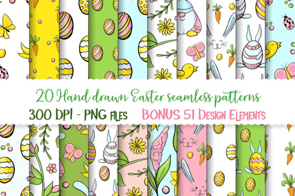 Evaluating Hand Drawn Easter Seamless Patterns Png for Creative Projects