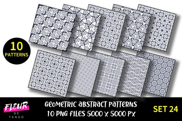 Geometric Patterns Digital Paper Set 24: Structure and Style for Real Projects