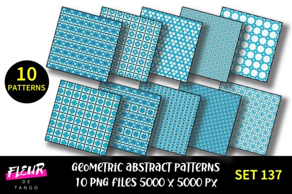 Mastering Visual Strategy with Geometric Patterns Digital Paper Set 137