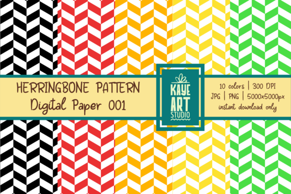 Navigating Rainbow Herringbone Digital Patterns