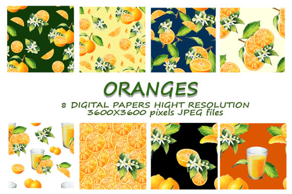 Oranges, 8 Original Patterns for Modern Creatives