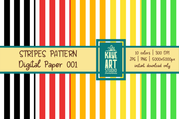 Rainbow Stripes Digital Patterns: A Dynamic Design Resource
