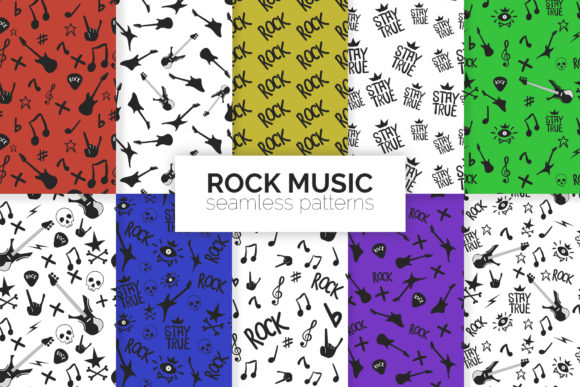 Rock Music Seamless Patterns for Every Creator