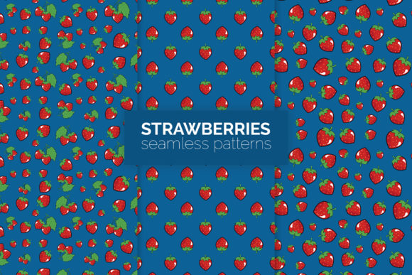 Strawberries Seamless Patterns: A Modern Typographic Asset