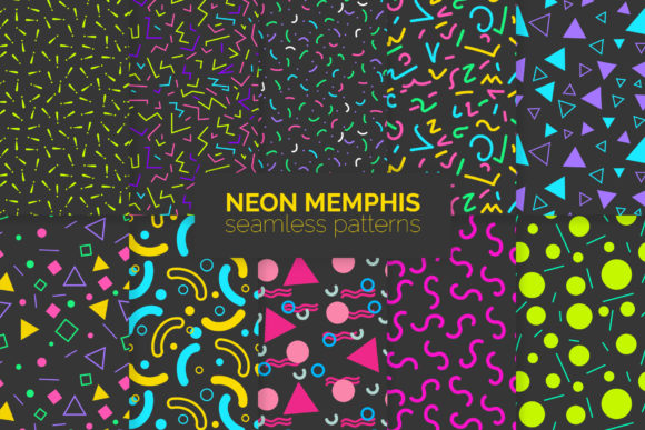 The Creative Renaissance of Neon Memphis Seamless Patterns in Modern Visual Design