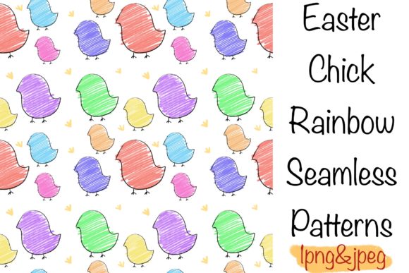 Transform Projects with Easter Chick Rainbow Seamless Patterns