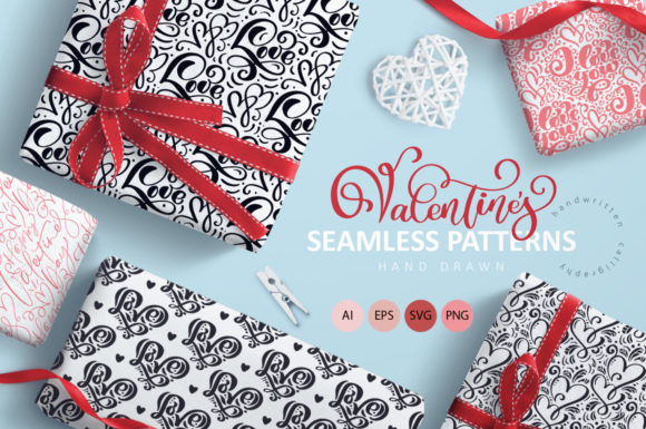 Valentine’s Hand Drawn Seamless Patterns: A Practical Design Resource