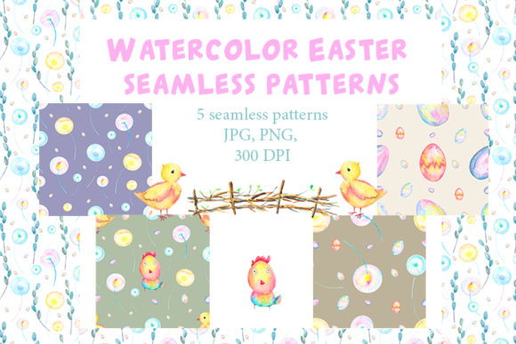 Watercolor Easter Seamless Patterns Explained